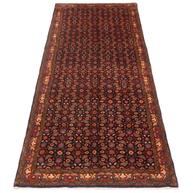 ECARPETGALLERY Hand-knotted Andelz Navy Wool Rug - 3'9 x 10'5