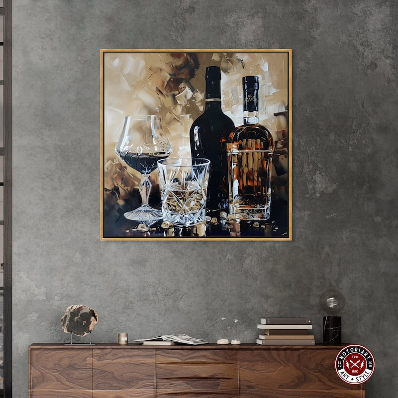 Notoriart His Favorite Drink Framed Bar Cart Art For Men