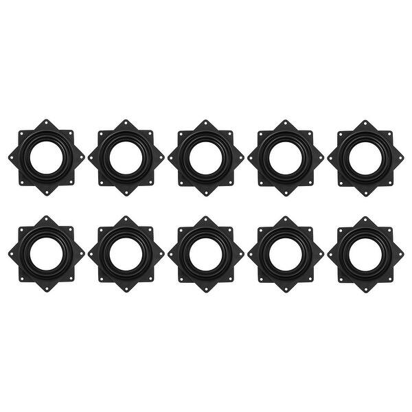 Lazy Susan Hardware, 10Pcs 3 Inch Iron Square Ball Bearing Rotating Plate Black Bed Bath
