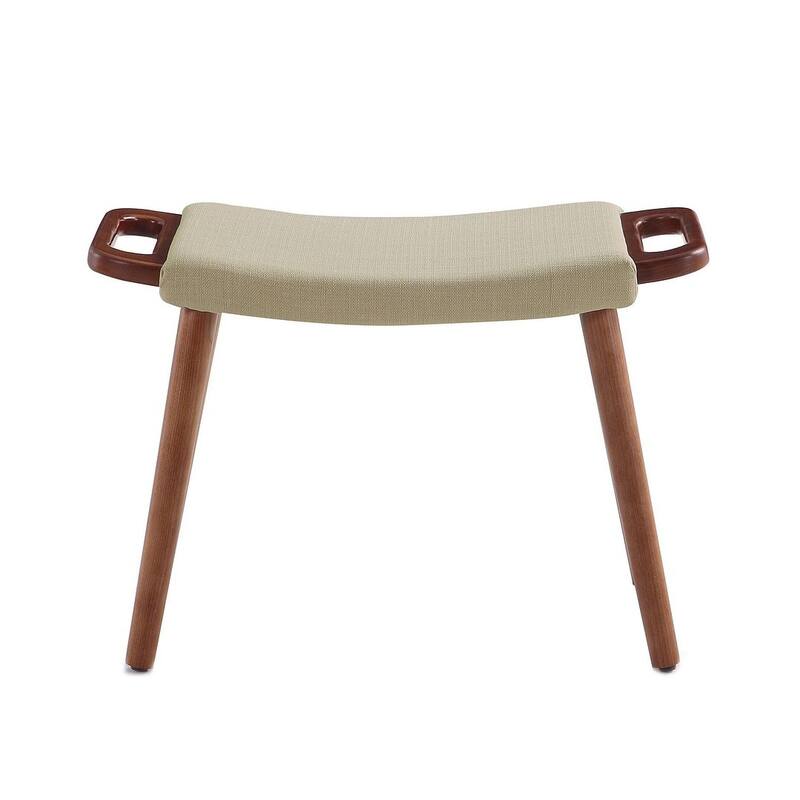 Manhattan Comfort Antique Walnut Ottoman