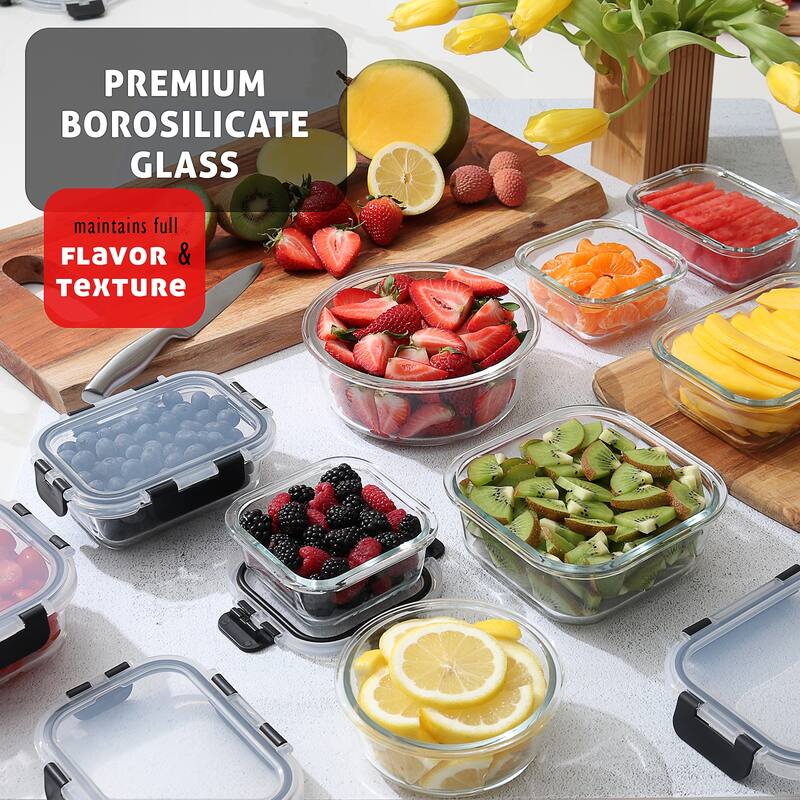 Empyrean Glass Food Storage Containers with Lids