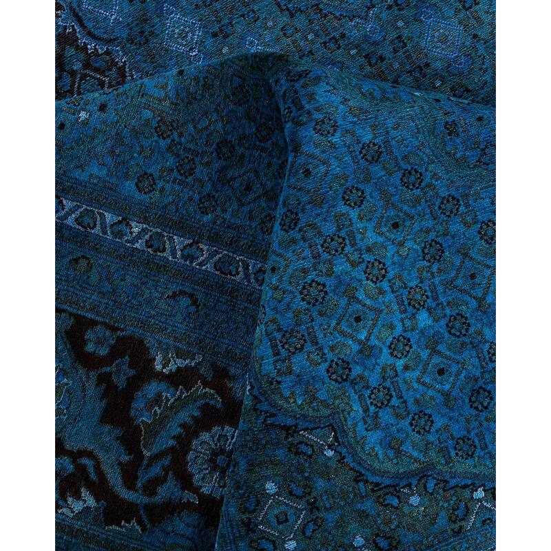 Fine Vibrance One-of-a-Kind Hand-Knotted Area Rug - Blue, 8' 10" x 12' 4" - 8' 10" x 12' 4"