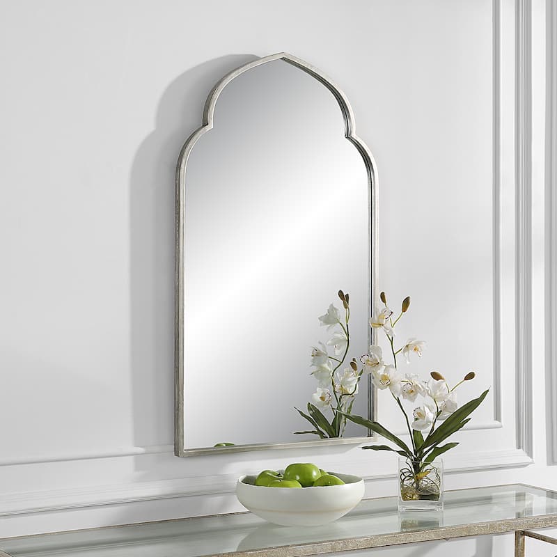 Porch & Den Arabesque Iron Frame Wall Mirror - 38 x 22 x 1.25