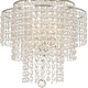 preview thumbnail 3 of 5, Arielle Crystal 18" wide Silver Chandelier - 18'' W x 20.5'' H - 18'' W x 20.5'' H