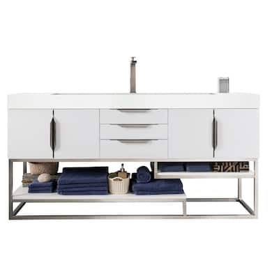James Martin Vanities 983-V72S-BN-GW Columbia 72" Free Standing Single