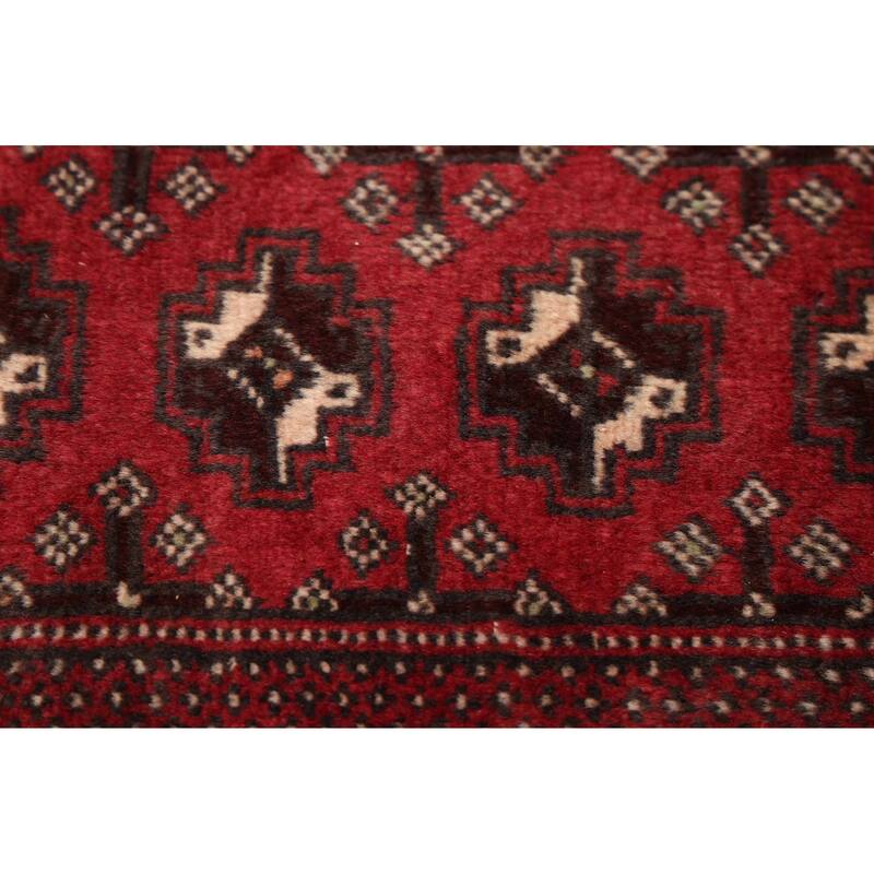 ECARPETGALLERY Hand-knotted Teimani Red Wool Rug - 2'8 x 9'6