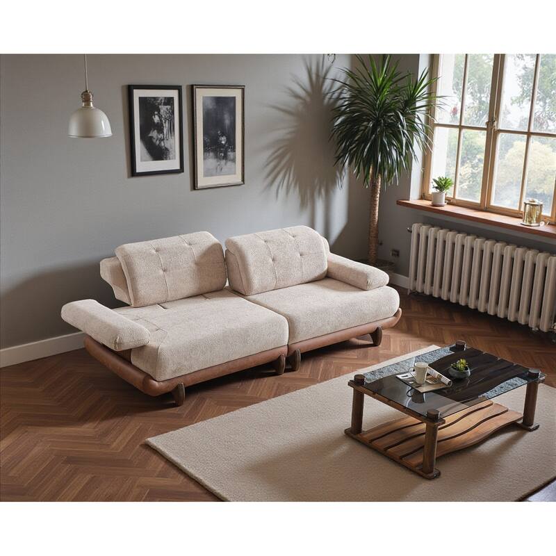 Nsakla 4 Pieces Living Room Sets 2 Sofa 2 Chair