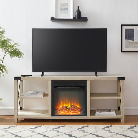 Middlebrook Designs Kujawa 60-inch X-Accent Fireplace TV Console