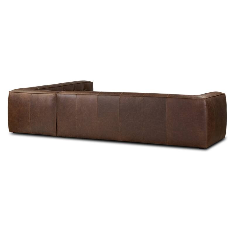 Poly & Bark Capa Genuine Leather Reversible Corner Sectional Sofa