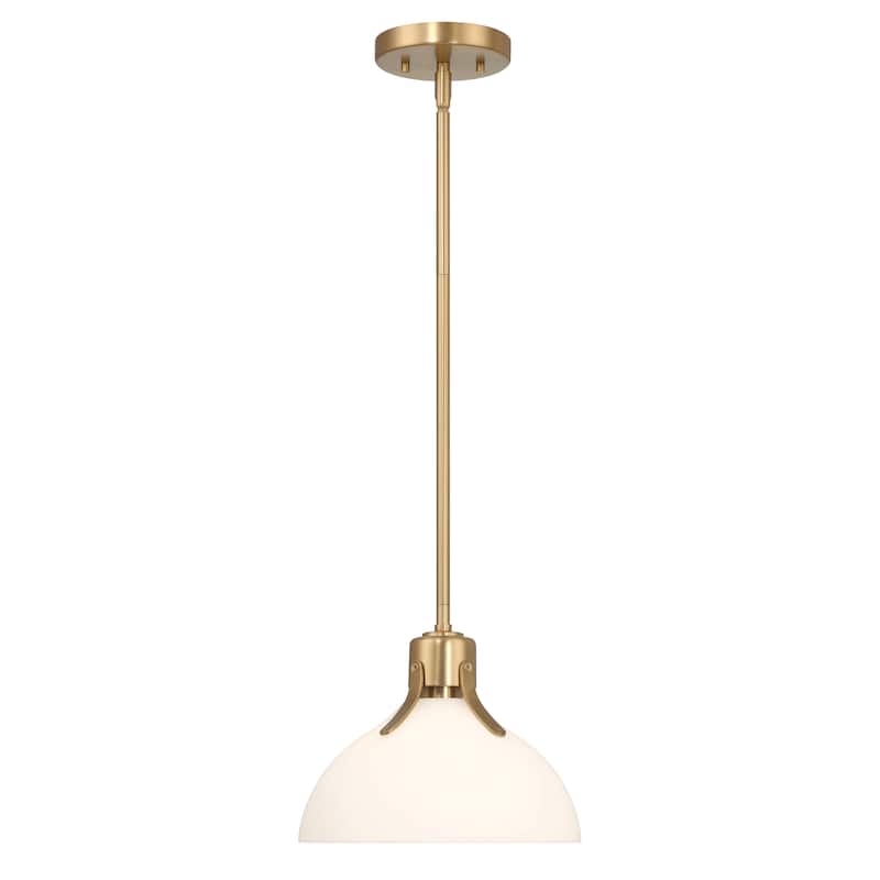 Delano Metal and Etched Glass Ceiling Light - 10.0"L x 10.0"W x 8.4"H