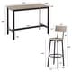 preview thumbnail 22 of 37, New Style Bar Table Set with Bar Stools PU Soft Seat with Backrest and Footrest ,1 Wooden Table(Set of 3 or Set of 5)