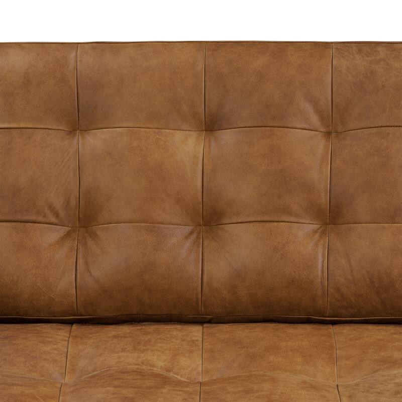 Poly & Bark York 89" Full-Grain Genuine Leather Sofa