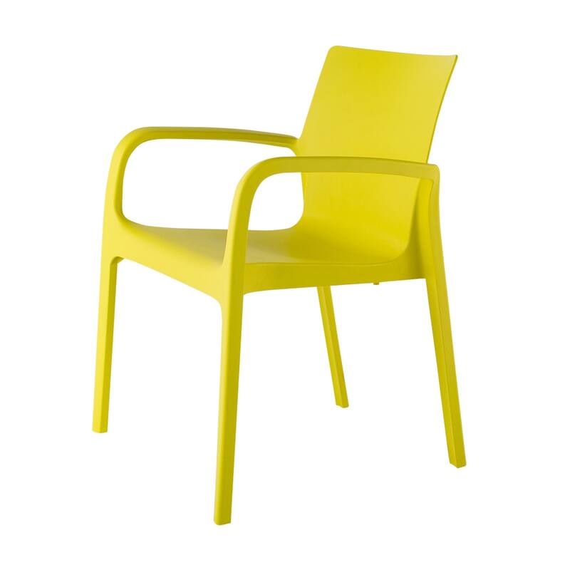 Alissa Resin Stackable All-Weather Dining Armchair, Set of 2