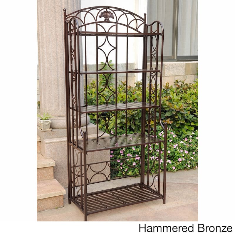 International Caravan Mandalay Iron 5-tier Baker's Rack - Bronze Hammered
