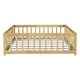 preview thumbnail 94 of 173, Toddler Floor Bed with Fence and Door, Montessori Platform Floorbed with Safety Guardrails for Children Boys Girls Kids Playroom