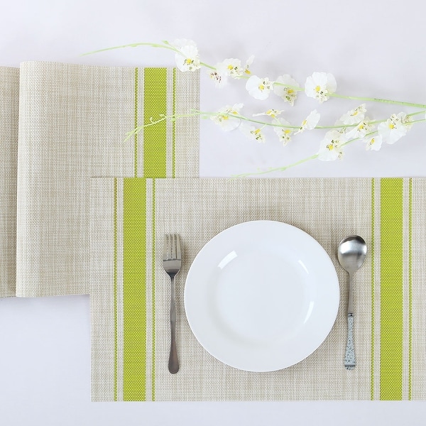 4/6pcs Heat Insulated Placemats Anti-slip Washable PVC Table Mats