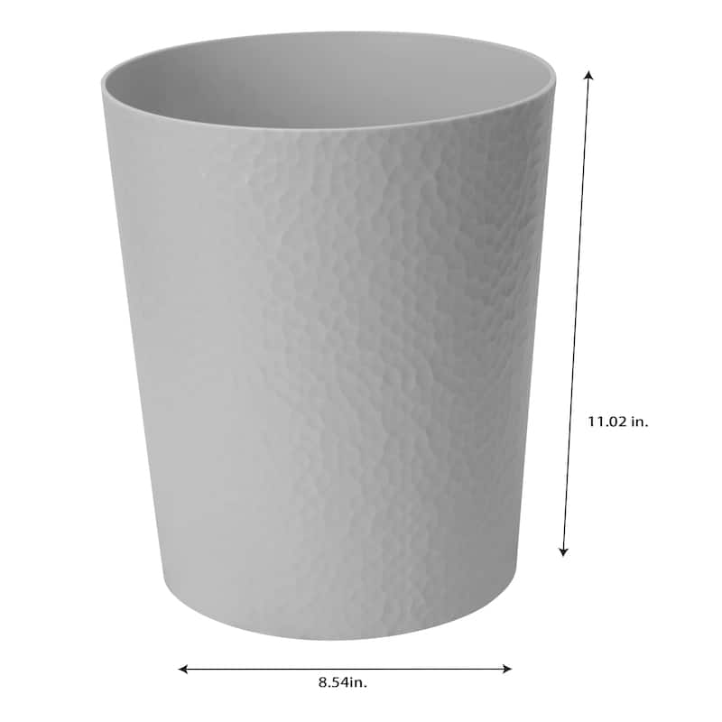Bath Bliss Hammered Textured Trash Can
