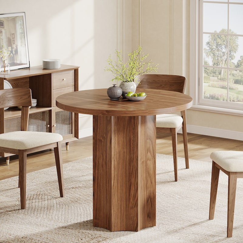 31.5" Round Dining Table for Kitchen, Dining Room, Bar - 31.5" Dia x 29.53" H
