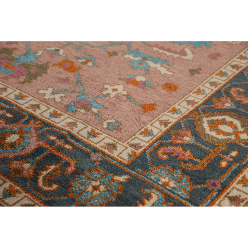 Heriz Serapi Indian Area Rug Handmade Floral Wool Carpet - 8'10" x 11'10"