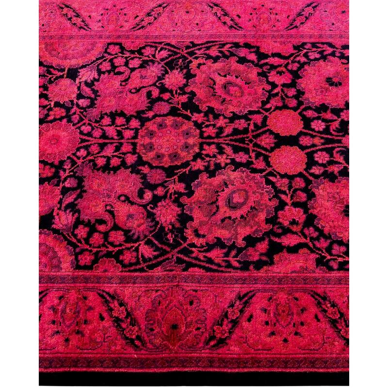 Contemporary Overdyed Wool Hand Knotted Runner - 2' 7" x 12' 6"