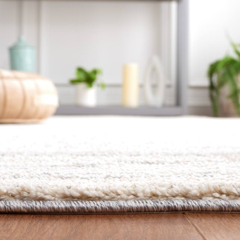SAFAVIEH Lucia Shag Heidveig Striped Plush Rug - 6'7" x 9'
