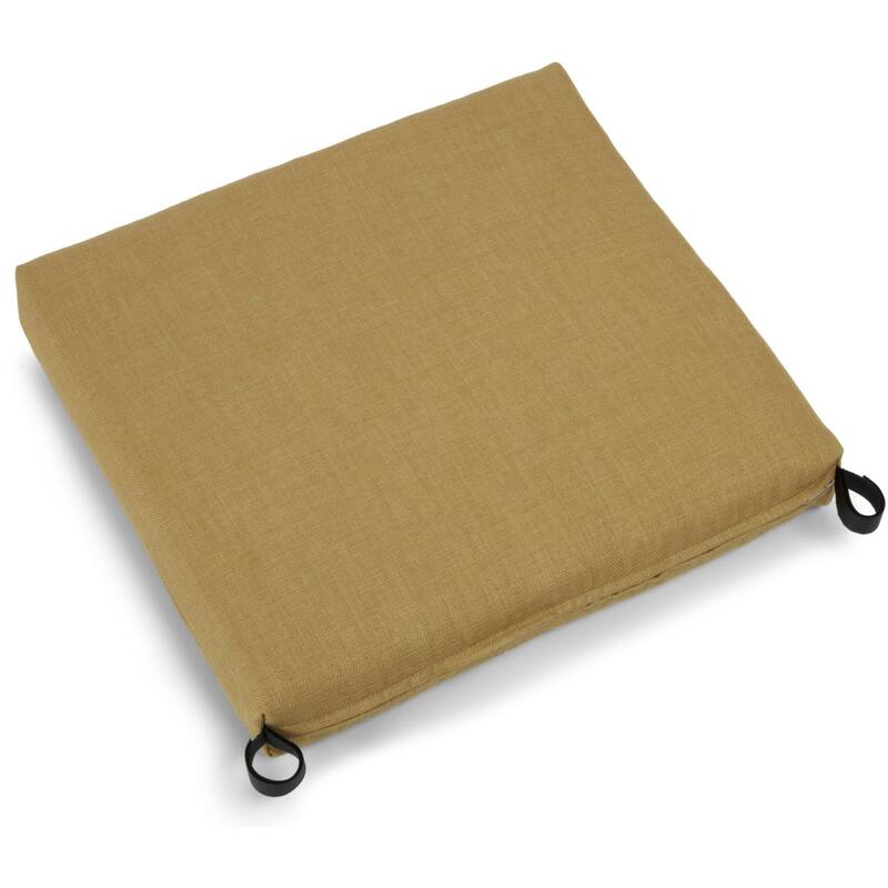 Indoor/Outdoor Polyester Solid Chair Cushion - 20 x 19 - Wheat