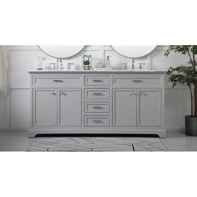 Elegant Lighting VF15072D Americana 72" Free Standing Double Basin