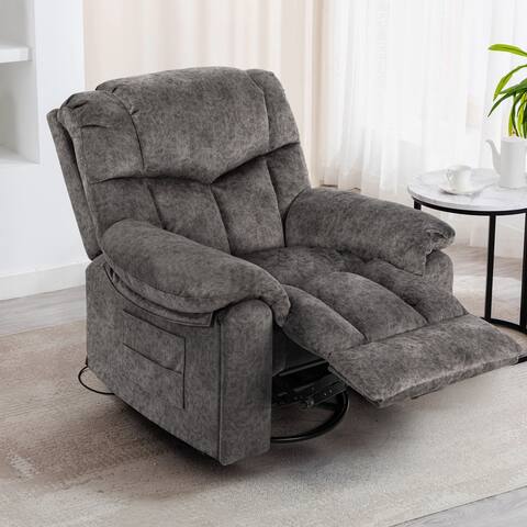 Swivel and Rocking Recliner Chair with Massage and Heating