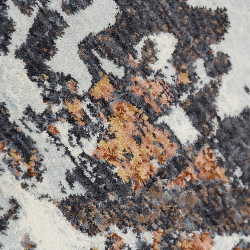Alora Decor Lake Transitional Gray/Multi Recycled Polyester Area Rug