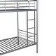 preview thumbnail 9 of 23, Twin Over Twin Bunk Bed with Ladder, Metal Bed with Full-Length Guardrail, Kid's Bed for Small Space, Bedroom, Silver