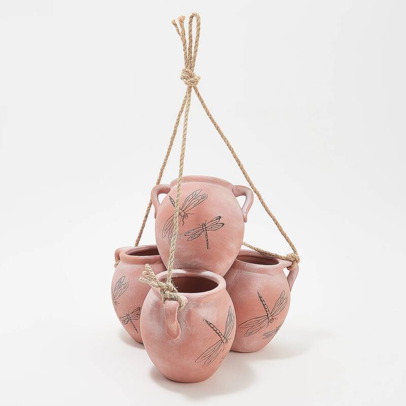 Hanging pot planter, terra cotta