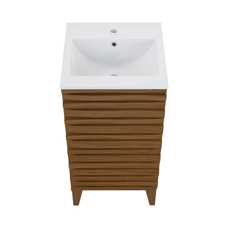 Cascade 18" Bathroom Vanity In Walnut
