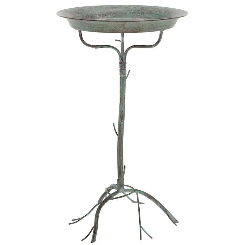 SAFAVIEH Outdoor Yamilet Bird Bath - 17Wx28Dx17H - Green