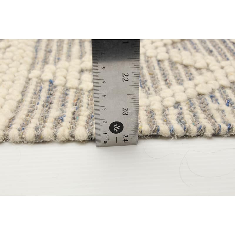 ECARPETGALLERY Braid weave Sienna Cream Wool Rug - 5'0 x 7'9