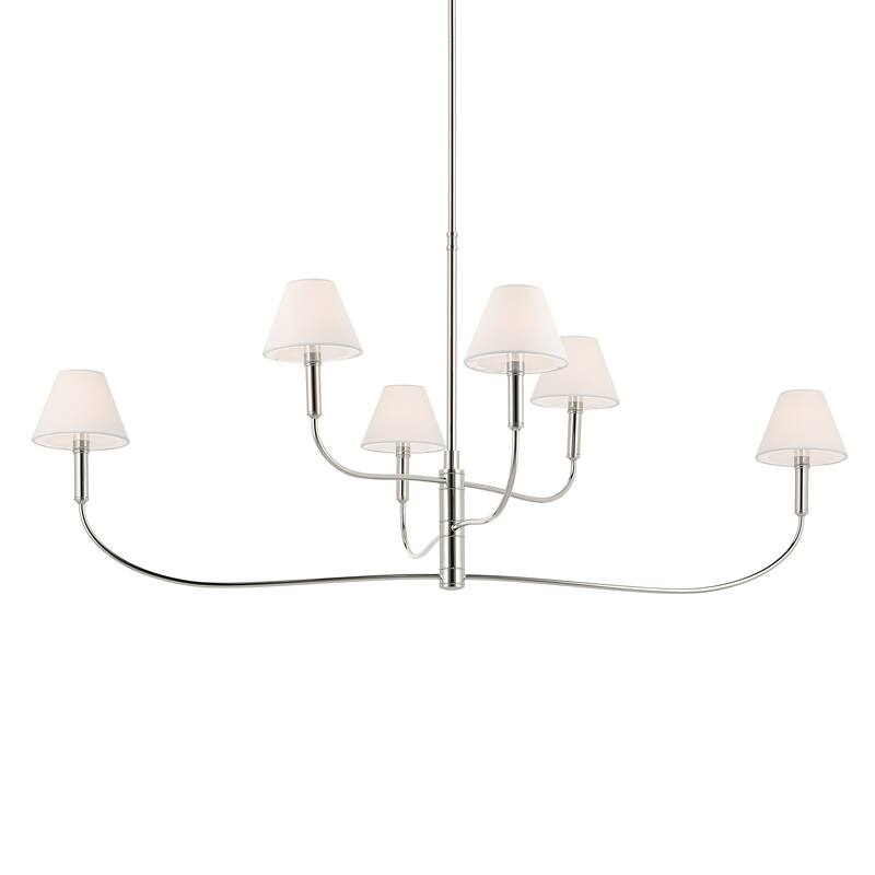 Eadie 51.5 Inch 6 Light Chandelier in Polished Nickel