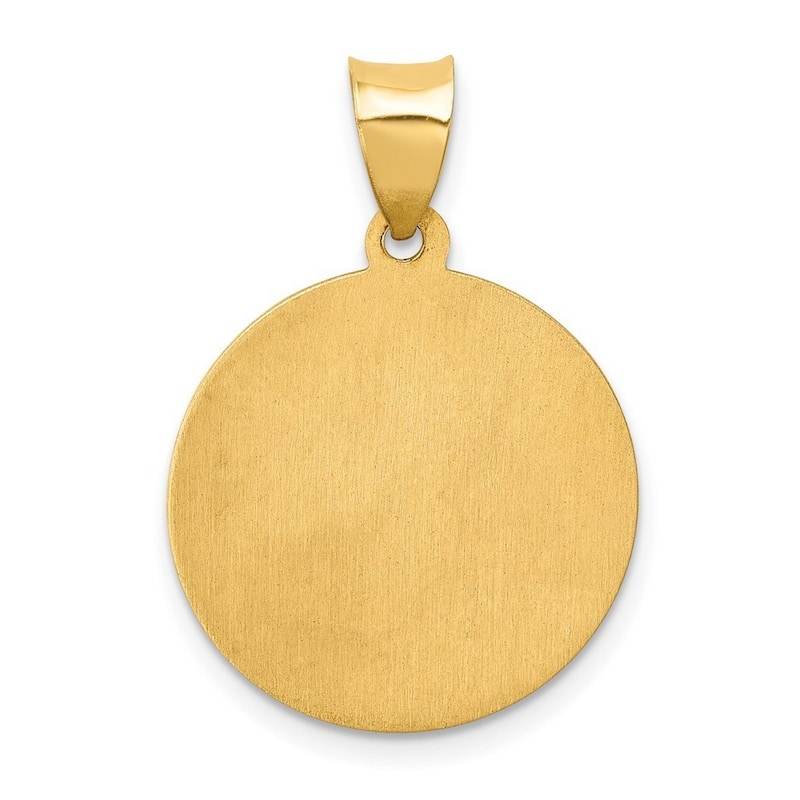 Curata 14k Yellow Gold 18" Satin St. Jude Thaddeus Medal Pendant Necklace