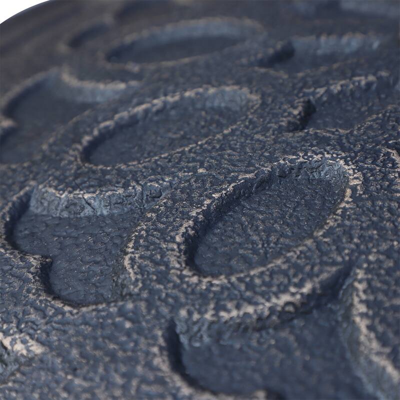 Outsunny 17" 26 lbs Round Resin Umbrella Base Stand with Beautiful Decorative Pattern & Easy Setup, for Φ1.5, Φ1.89 Pole