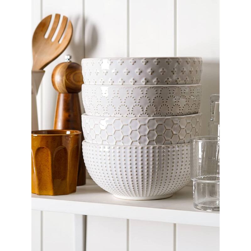 Large Soup Bowl 42 OZ, Ceramic Kitchen Bowl Set for Soup, Pho, Chip, Pasta, Fruits, Salad, Noodle and Ramen, House-warming Gift