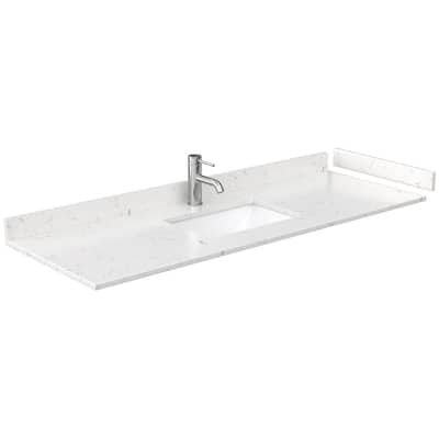 Wyndham Collection 60" Single Vanity Top with Undermount Rectangular