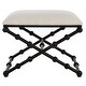 preview thumbnail 1 of 4, Uttermost 23782 Iron 24" Wide Iron Accent Stool Satin Black
