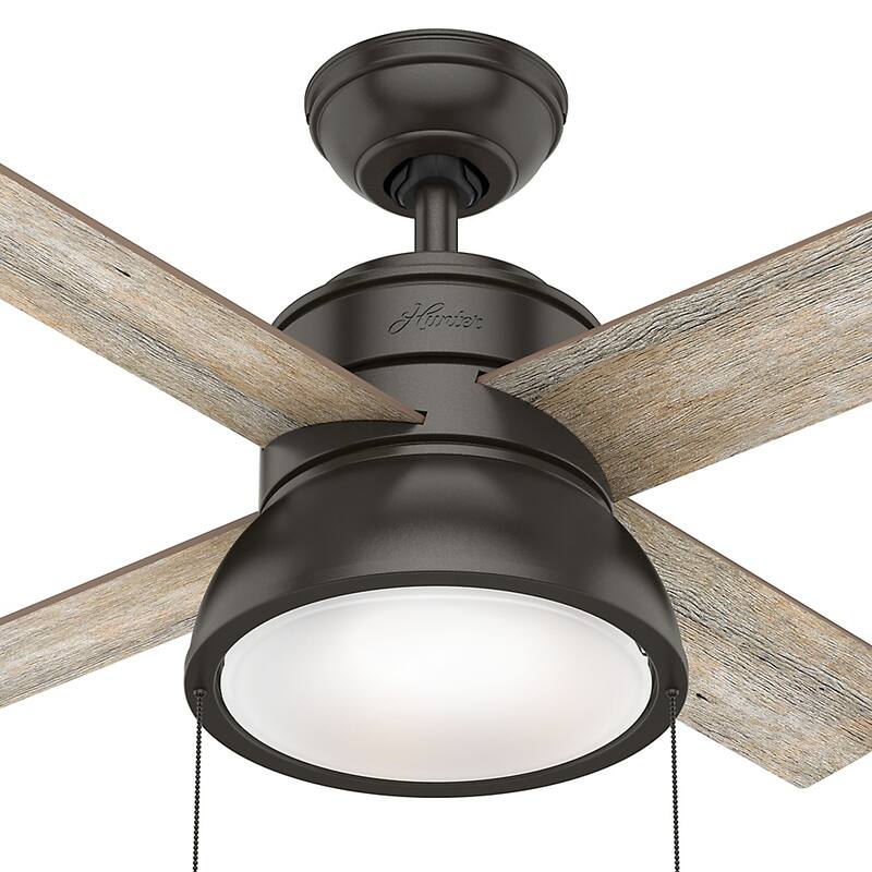 Hunter 36" Loki Ceiling Fan with LED Light - Bedrooms, Home Office, Laundry - Rustic, Farmhouse