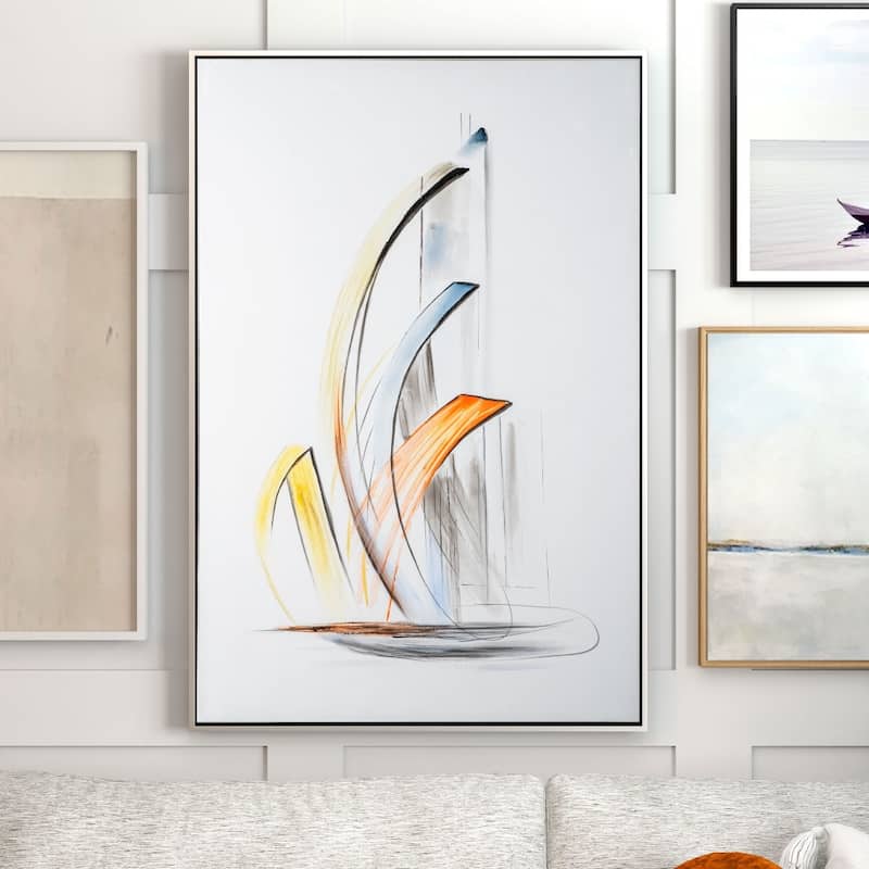 Schooner Winds Hand Painted Framed Canvas