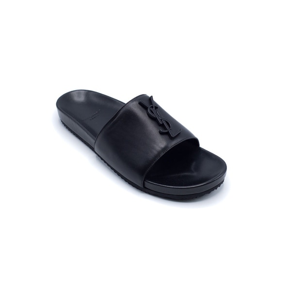 leather slides womens