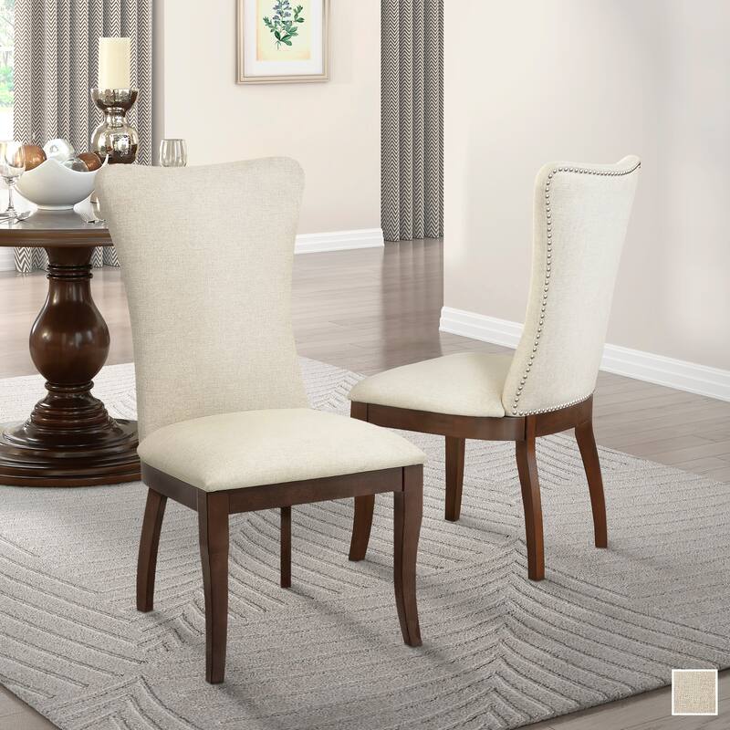 Fremont & Park Caserta Dining Chair (Set of 2) - Off-White/Dark Cherry