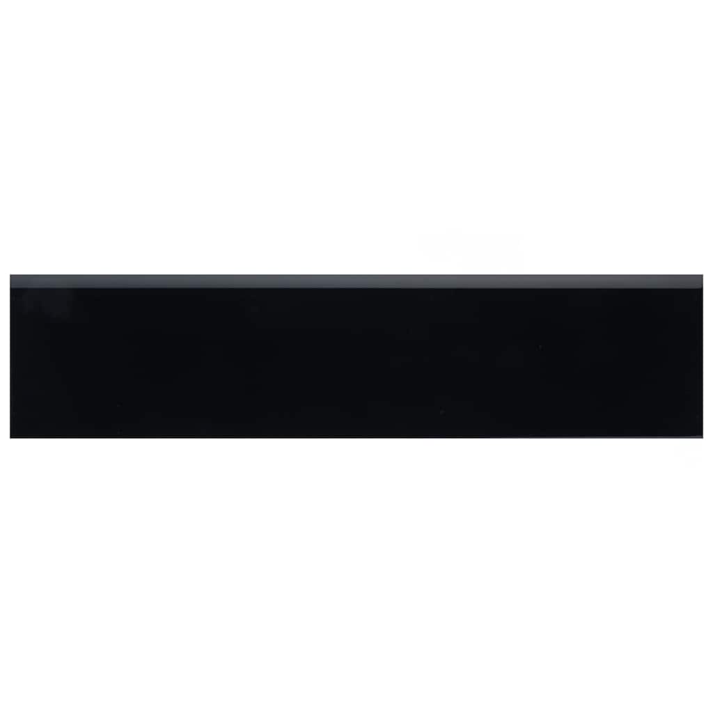 Merola Tile Battiscopa Glossy Black 3-1/8" x 13" Ceramic Wall Trim - (1 Tile)