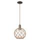 Option Clear Glass with Brown Rope / Oil Rubbed Bronze