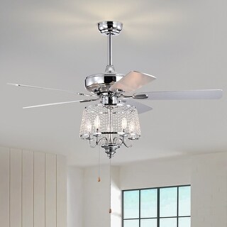 52-in Nickel Indoor Ceiling Fan with Light Remote (5-Blade