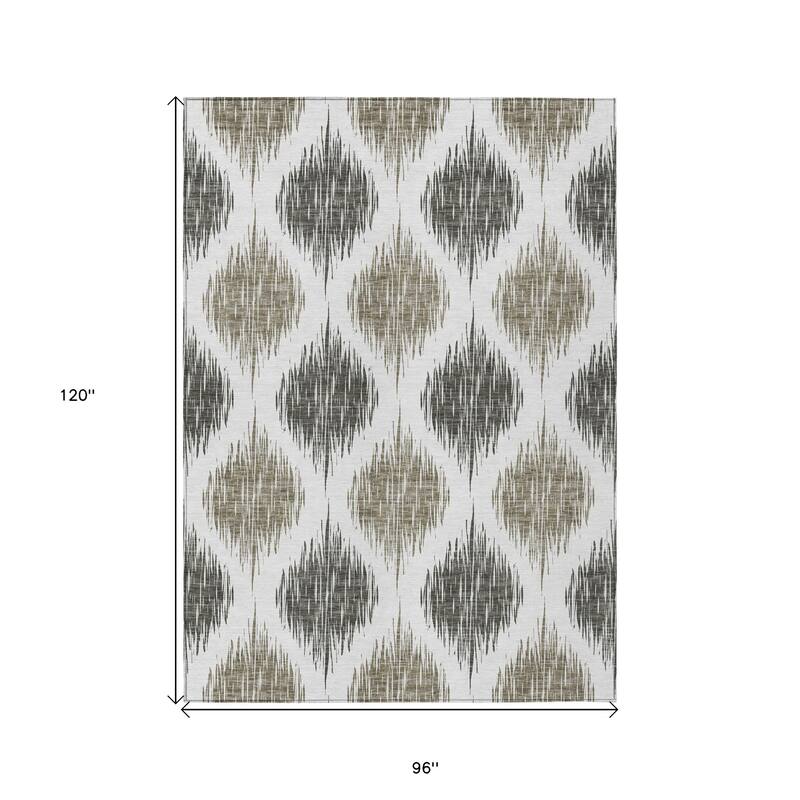 HomeRoots Ikat Transitional Rectangle Outdoor Rug