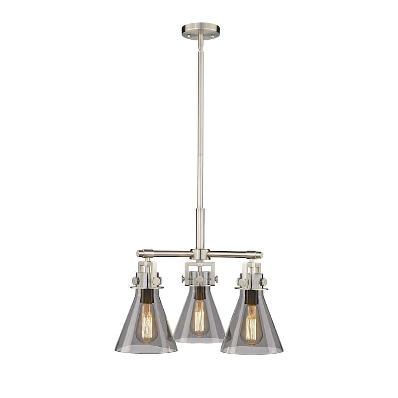 Innovations Lighting Newton Cone - 3 Light 7" Stem Hung Pendant