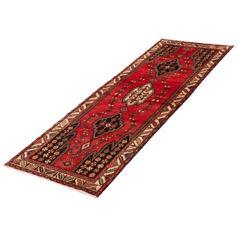 ECARPETGALLERY Hand-knotted Anadol Red Wool Rug - 3'6 x 10'0